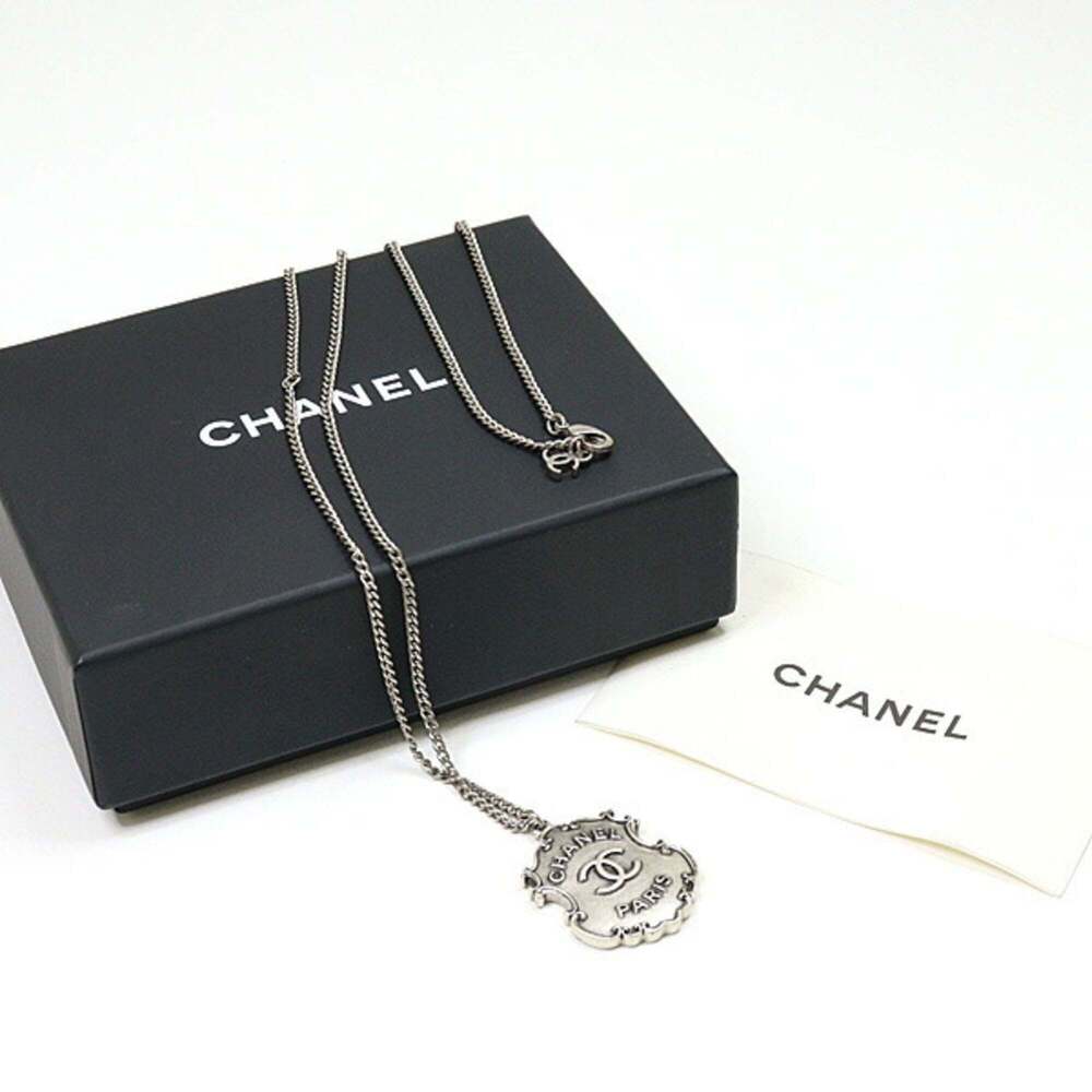 CHANEL Silver Logo Necklace - Picture 6 of 6